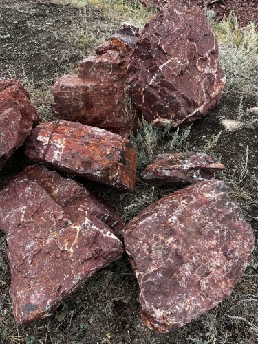 Камни для ландшафтного дизайна красно-фиолетовые 10-60 килограмм купить в Хабаровском крае