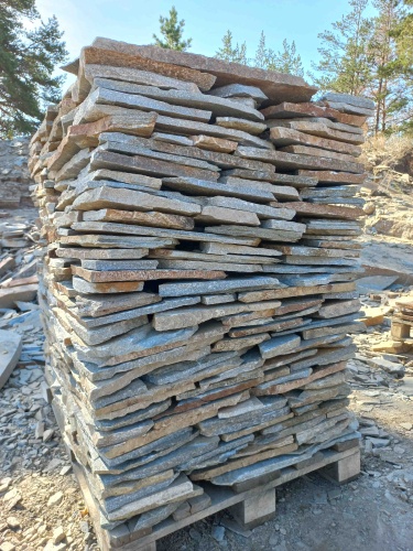 Плитняк златолит серебристый для цоколя, отмостки купить в Хабаровском крае