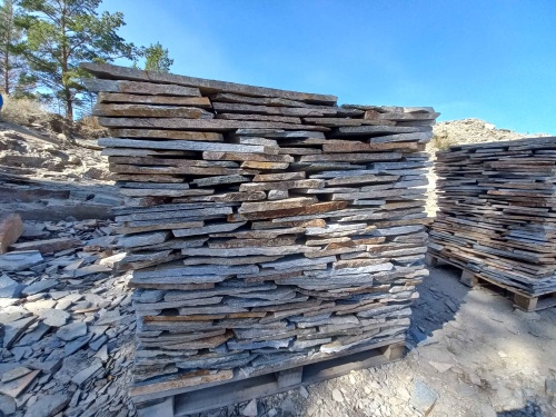 Плитняк златолит серебристый для фасада купить в Хабаровском крае